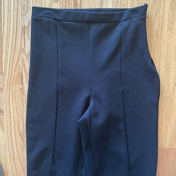 Reformation M black Leia slit ankle stretch pants side zip pant great pre owned - Picture 4 of 5